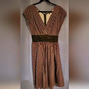 Grey and Black Polka Dot Dress